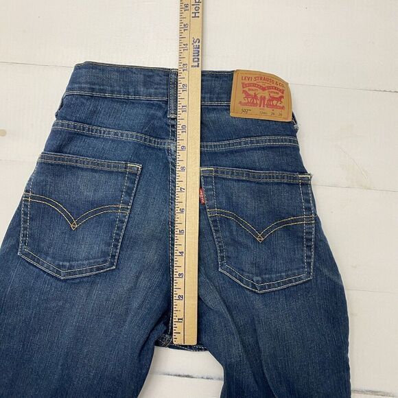 Levi’s Boys 502 Regular Taper Jeans Sz 12 REG 26 X 26 Adjustable Waist - Picture 8 of 16